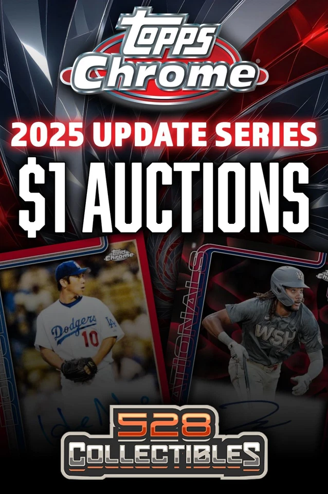 $1 Auctions! 2025 Topps Chrome Update Hobby Box Breaks!