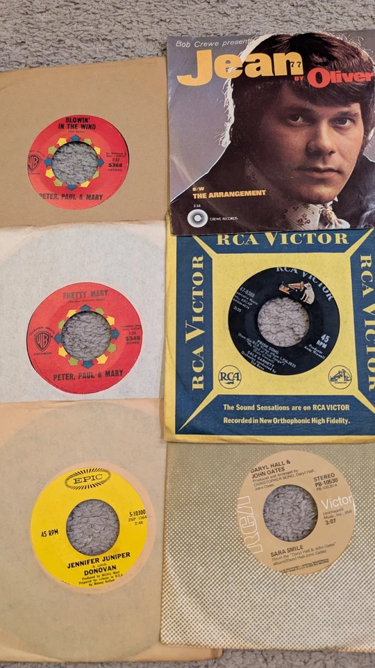 40 Pop Rock Folk 45 Rpms 7" Chicago Herman's Hermits Peter Paul Mary Elton John Foto 2 de 4