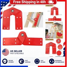 Aluminum Alloy Attic Ladder Hinges 2PCS Red Folding Stair Replacement Kit
