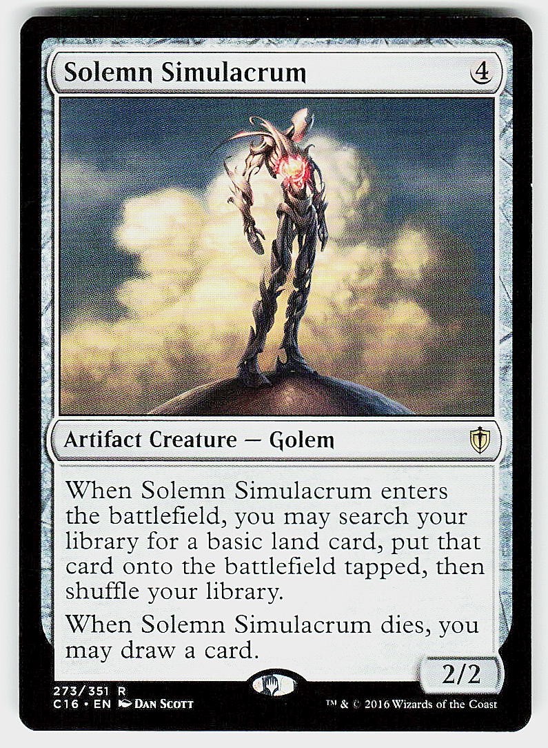 Solemn Simulacrum Commander 2016 273 NM