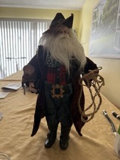 Cowboy Santa With Saddle & Rope 19 In