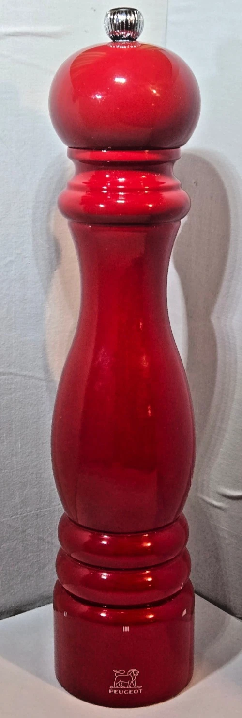 Peugeot Paris u'Select Adjustable Pepper Mill, 12", Passion Red Lacquer, No Box