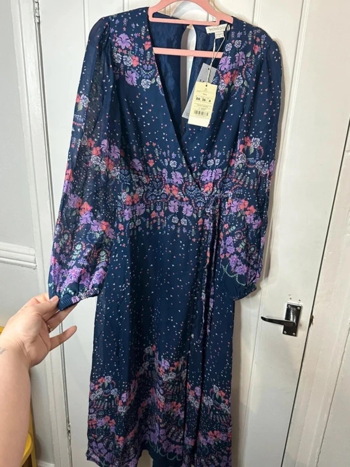 Beautiful ladies monsoon brand new dress multicoloured size 8 - #nb4 image 5