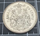 1960 Canada 50 Cents 50c Coin - 80% Silver - 0.30 ASW Troy Oz