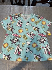 Peanuts Scrub Top XXL Womens