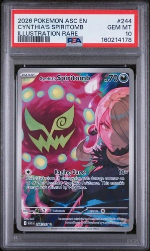 PSA 10 Cynthia’s Spiritomb 244/217 Ascended Heroes Illustration Rare IR English