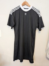 Adidas Originals Adicolor 3-Stripes Pinstripe Dress Black/White Women's Large