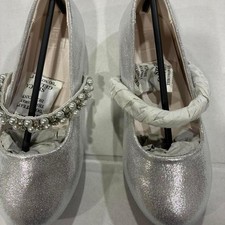 David Bridal Silver glitter Dress Size 11Y