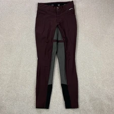 Kerrits Womens Small Equestrian Horse Ride Fitted Zipper Plum Breeches