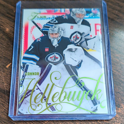 Upper Deck 2025-26 Flair Connor Hellebuyck #150 Forecheck Parallel 067/349 Jets