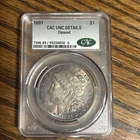 1891 Morgan Silver Dollar CAC Graded UNC
