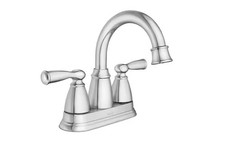MOEN Banbury 4 in. Centerset Double Handle Bathroom Faucet in Chrome