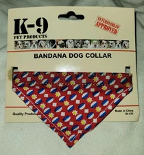 Dog Collar Bandana Adjustable Buckle – Size Small (15")