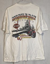 Harley-Davidson Mobile Bay Mobile, Alabama Men's White XL T-shirt