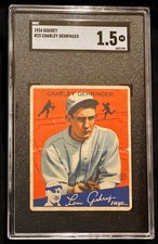 1934 Goudey #23 Charley Gehringer SGC 1.5 Tigers