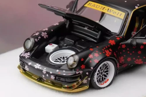 PGM 1:64 schwarz Sakura 964 RWB klassisches Sportmodell Druckguss Metall Auto - Bild 8 von 9