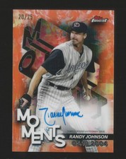 2024 Topps Finest Randy Johnson Diamondbacks Orange Refractor Auto Rare Sp 20/25