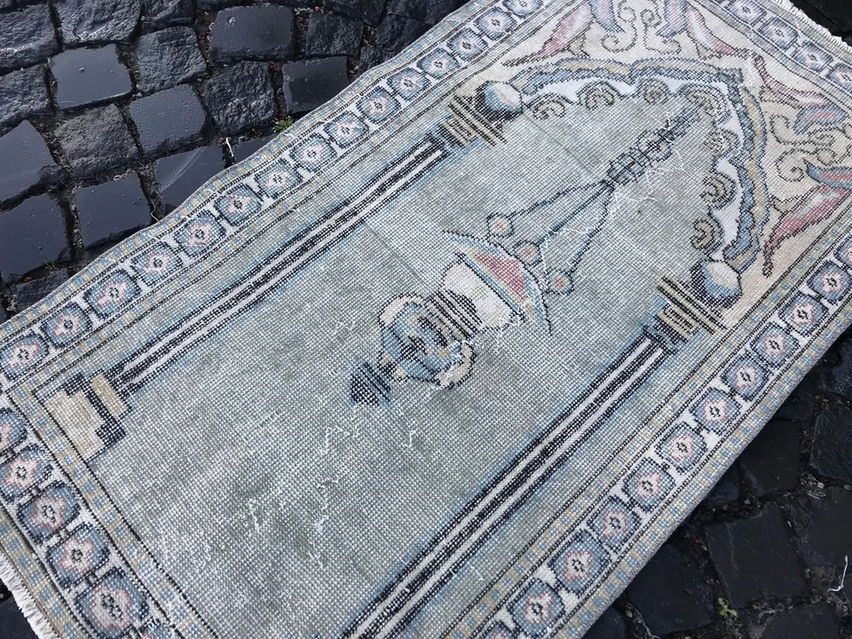 Turkish Antique rug Bohemian Area rug Oushak rug Vintage Rug Handmade Wool rug - Image 4 of 4