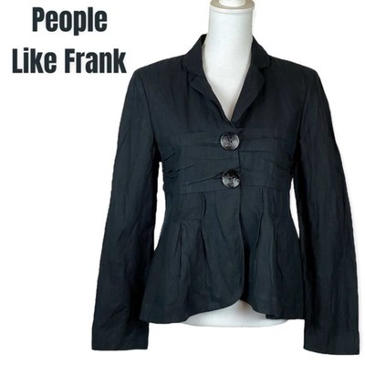 Anthropologie People Like Frank Black W Silver Threads Party Event Jacket Size 6
