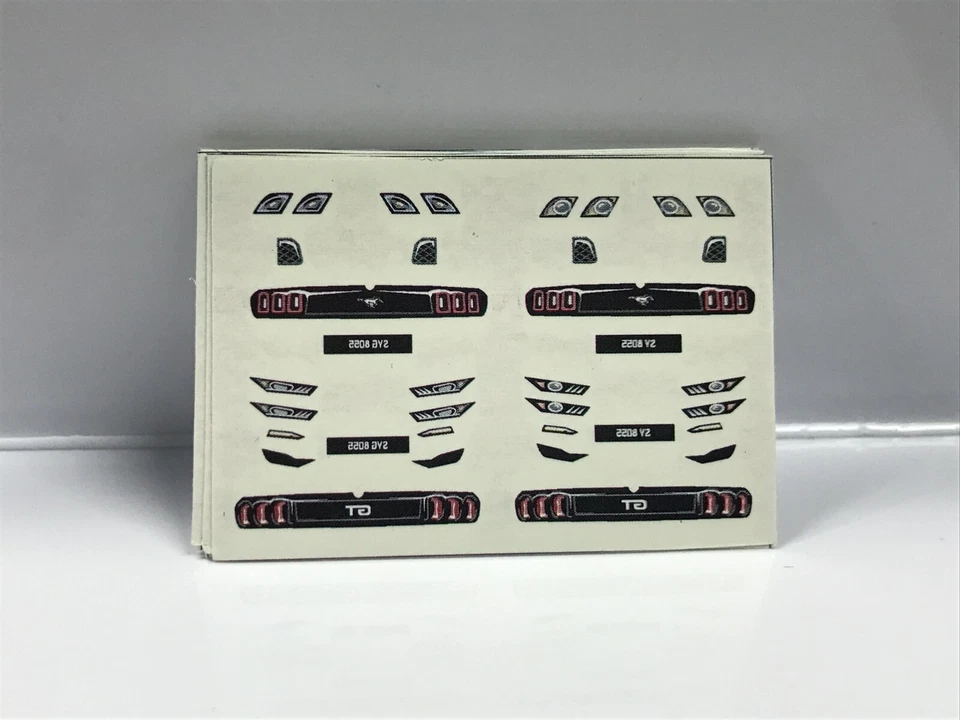 JC-9331 White Toner Waterslide Decals MUSTANG LIGHTSETS Custom 1:64 Hot Wheels - Image 2 of 4