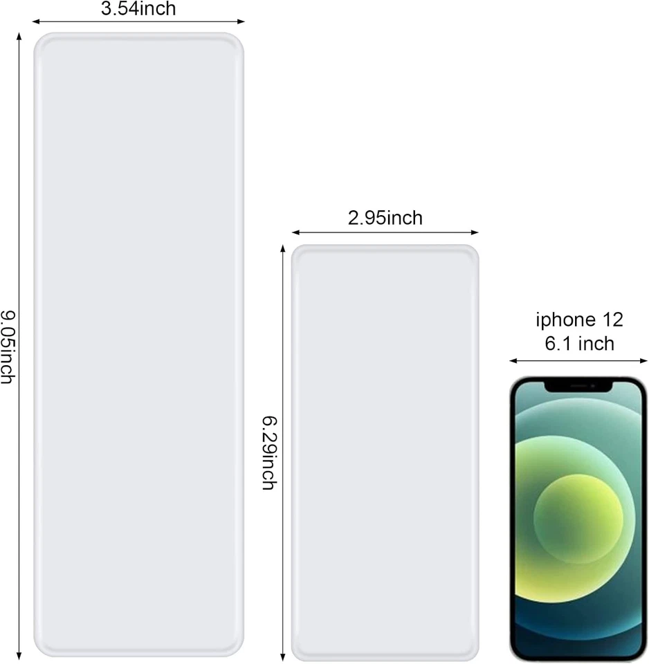 Белый поднос для ванной, керамические подносы для туалетного столика, лоток для хранения раковины ванны Orga упаковка 2 шт. - Изображение 2 из 4
