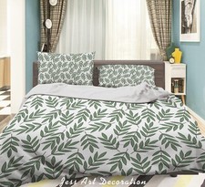 3D Fresh Green Leaf Pattern Quilt Cover Set Duvet Cover Bedding Pillowcases