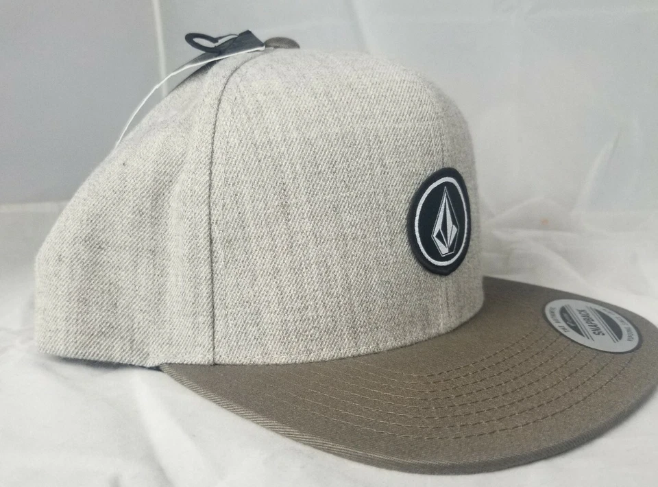 VOLCOM QUARTER TWILL SNAPBACK HAT CAP MENS NEW GREY OLIVE GREEN D5511561 BNL - Image 3 of 4