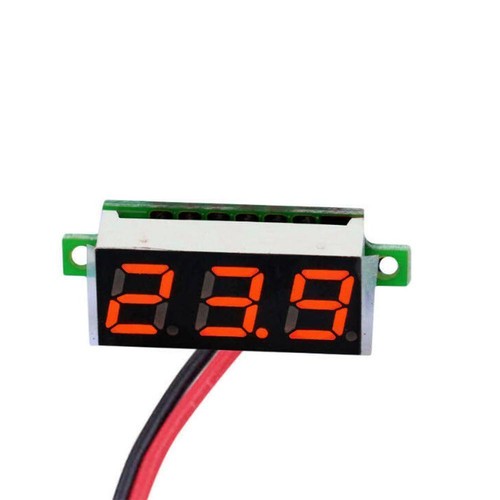 Voltage Display Meter 3-Digital Mini Voltmeter Wires LED Panel NEW 0-30V T8S4 - Foto 4 di 24