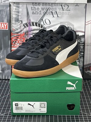 Puma Men's Size 10 US Palermo Black-feather-gray-Gum 39646403 Shoes NEW  Australia
