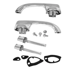1970~72 Chevelle Door Handle Kit w/ Hardware & Push Buttons Pair Right & Left 