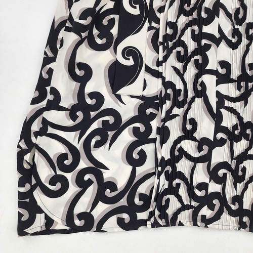 DIANE VON FURSTENBERG Kleid gewürfelt verziert Seide gebrochen Wellen Taschen Größe 2 - Bild 7 von 7