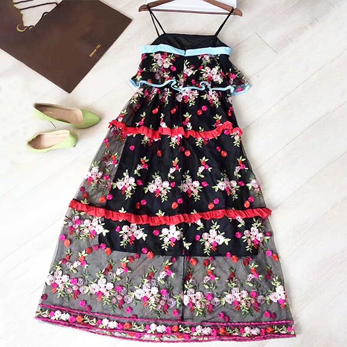 1 yarda 3D Flor bordado Encaje Tela Tul Material DIY Vestido de novia - Imagen 7 de 14