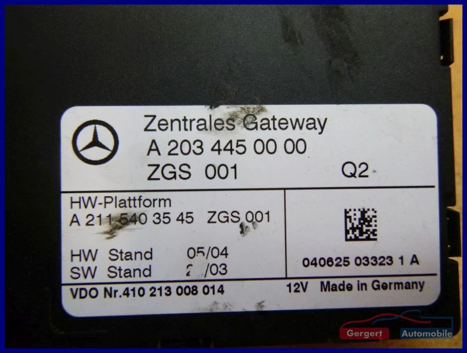 Centralina Gateway 2034450000 MERCEDES-BENZ CLASSE C T-MODEL (S203) C 220 CDI - Immagine 3 di 3
