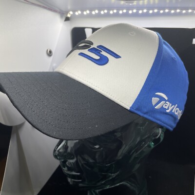 Taylor Made TP5 White W/Blue Lettering Snapback Cap/Hat