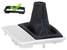 SCHALTMANSCHETTE MERCEDES SLK R171 automatik SCHALTSACK LEDER NAHT BLAU + RAHMEN