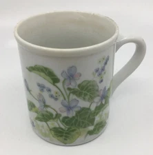 Coffee Mug Tuscany Collection Japan Floral Design Purple Green Floral Needs TLC