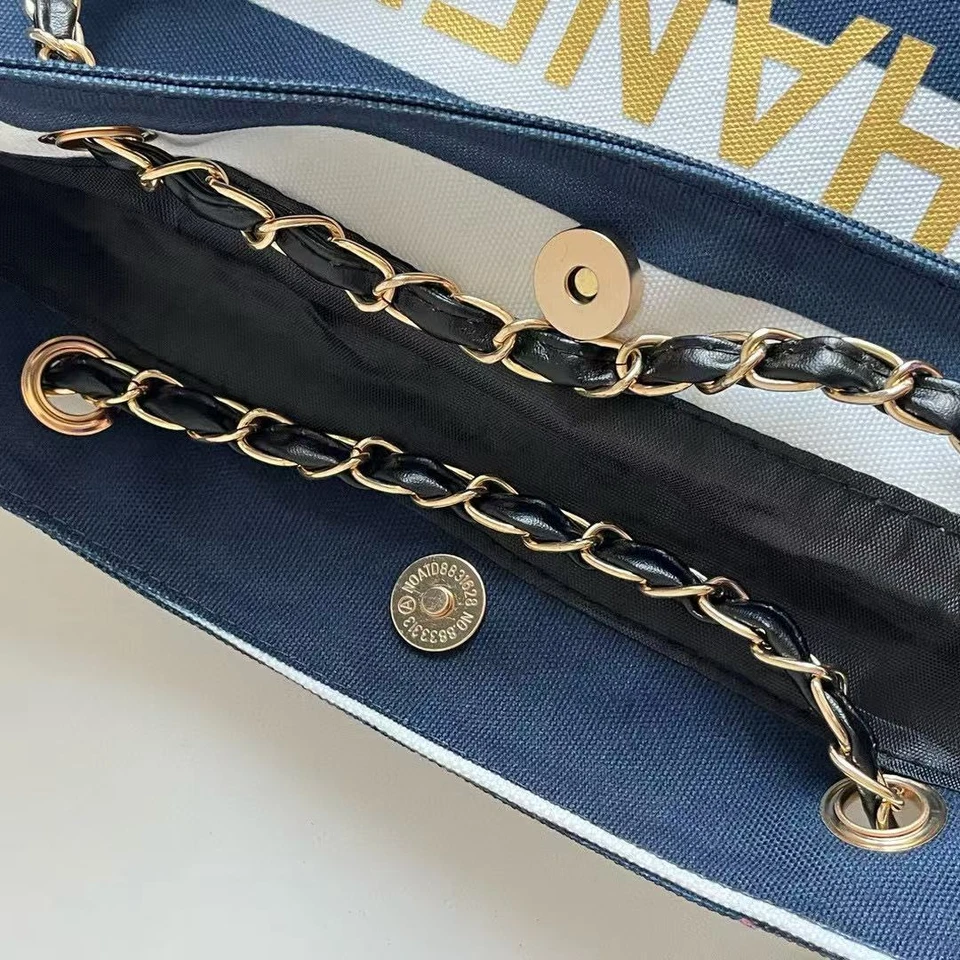 2025 Tote Bag Museum Tote Bag Blue Stripes Vip Gift - Изображение 3 из 4