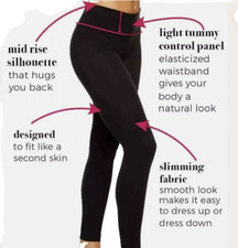 Felina WOMEN'S Leggings 1 ONLY Ultra-Soft Durable Sueded C3690RT BLACK, S NWOT