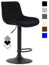 Barhocker Lentini Samt Thekenhocker Tresenhocker Küchenhocker Verstellbar