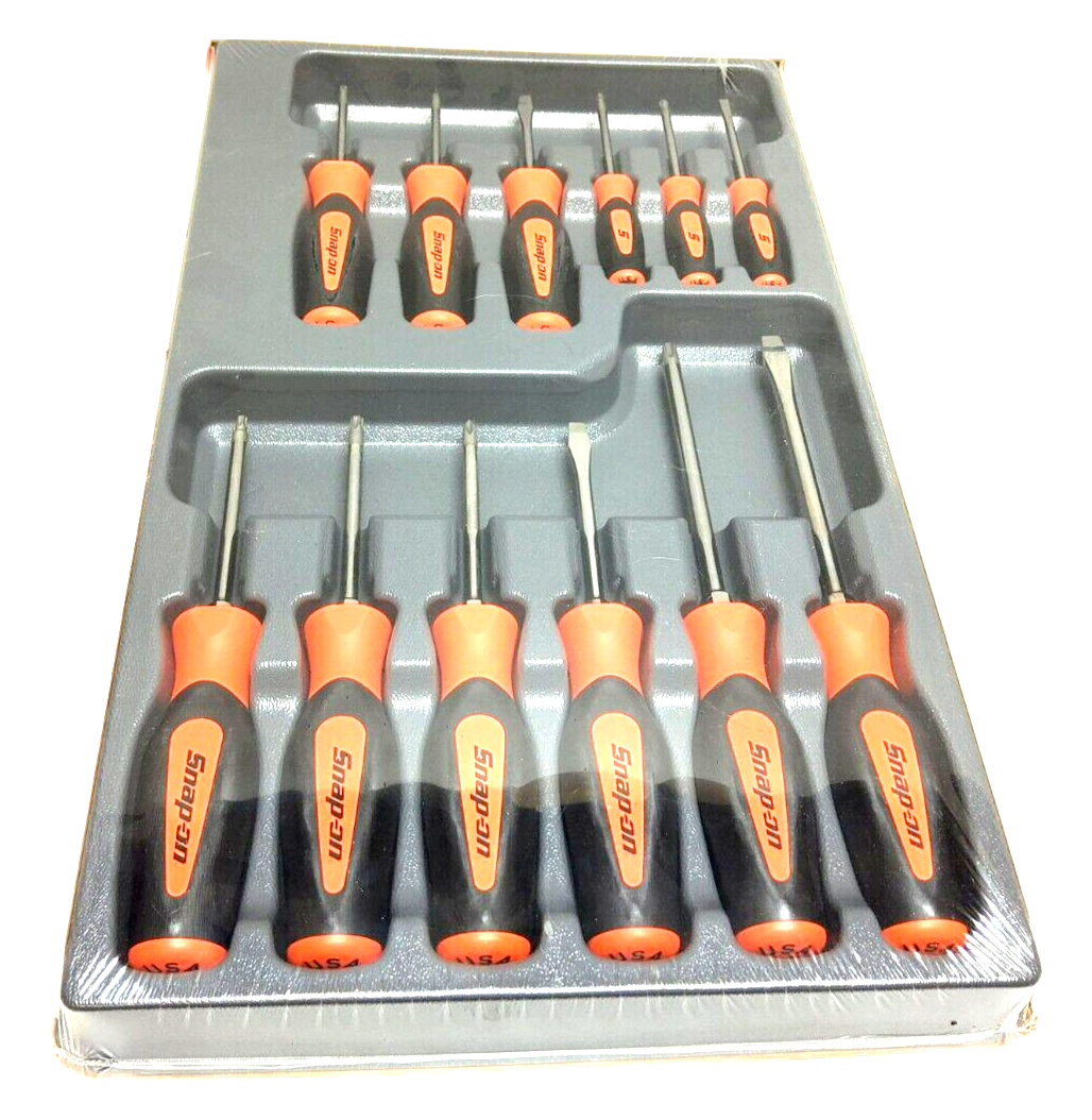 Snap-on SGDXW120BO 12pc Orange Soft Grip Combination Screwdriver