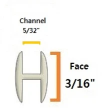 3/16 Round H Lead Came (6 feet) - 5/32 Channel - Stained Glass Supplies