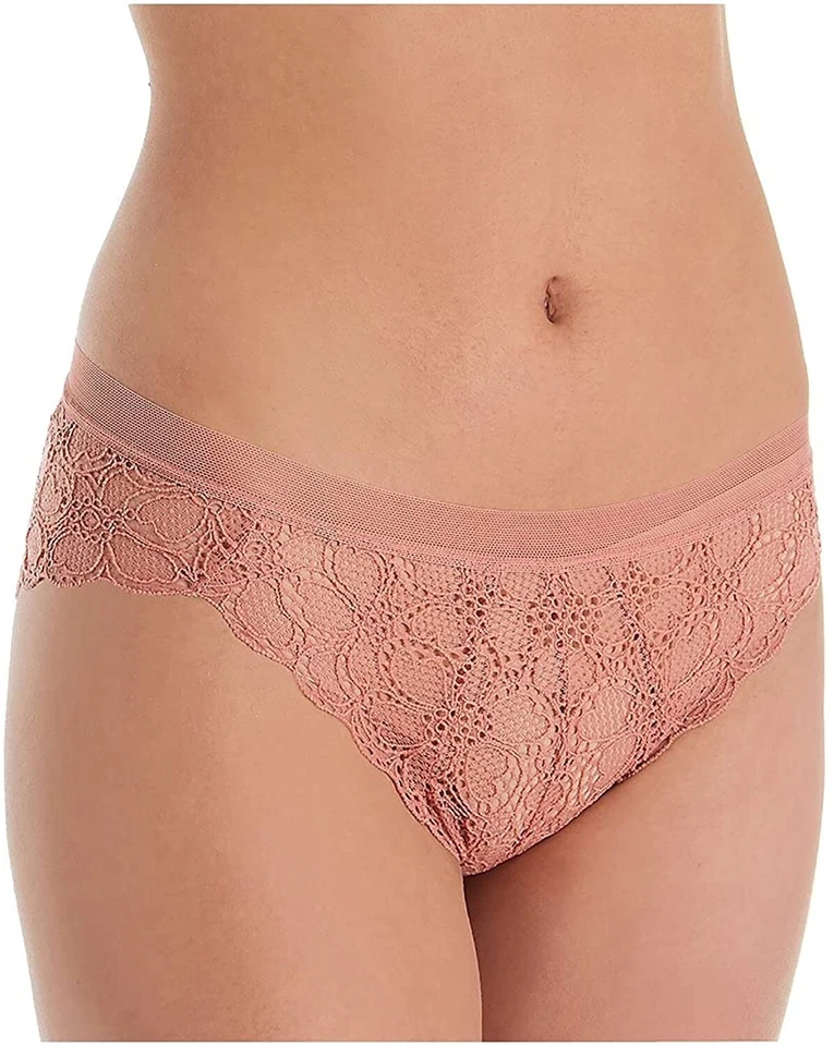 DKNY 268197 Mujer Superior Whisky Rosa Encaje Bikini Panty Ropa Interior Talla XL Foto 2 de 2