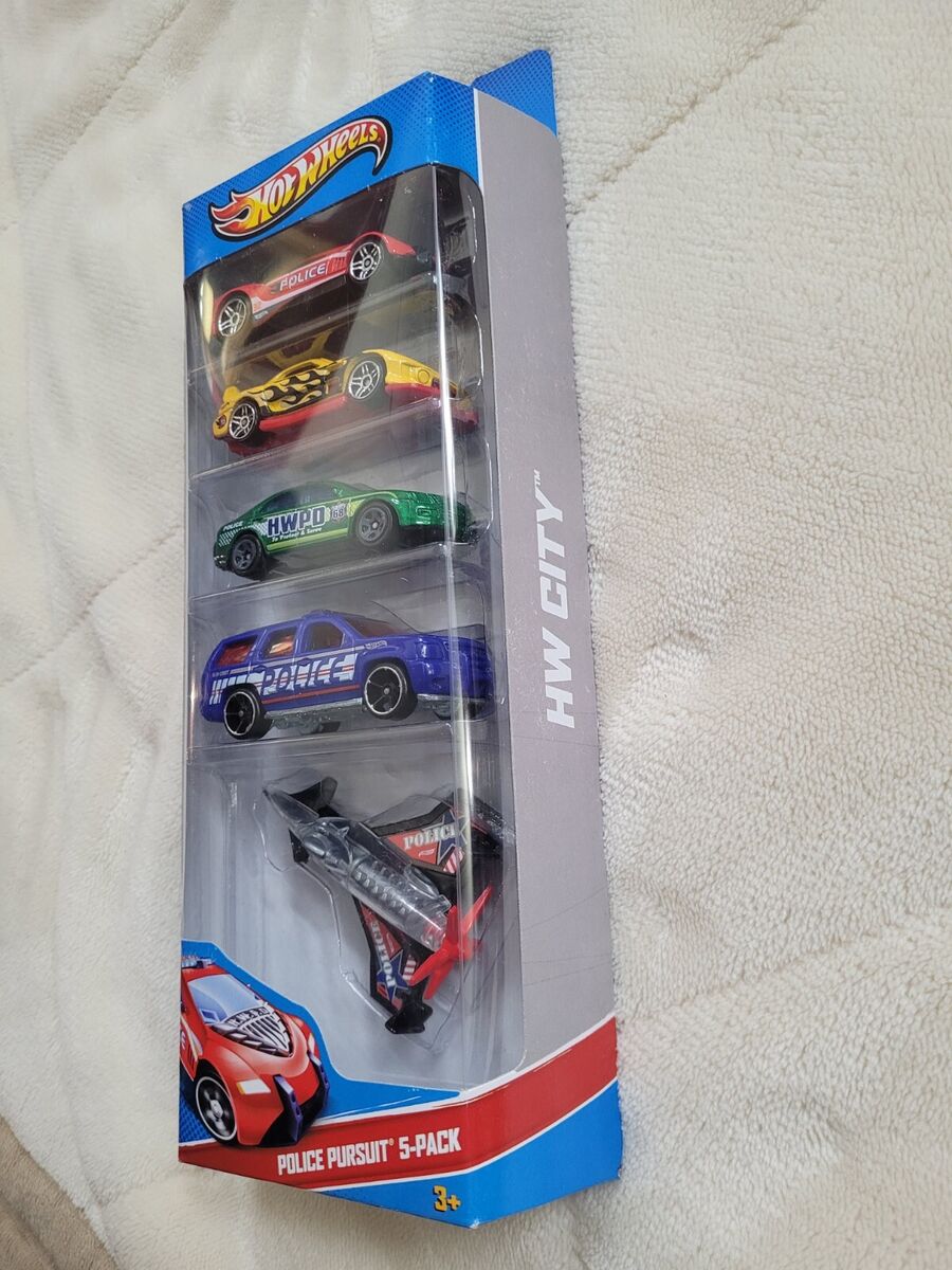 Hot Wheels 2013 Police Pursuit 5 Pack Gift Set HW City Hot Wheels 2013 Police Pursuit 5 Pack Gift Set HW City
