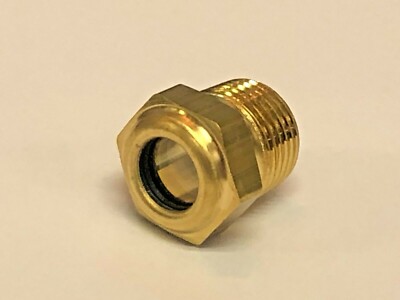 Sight Glass, Easy-to-See, Clear Style, Maximum visibility, 3/8''NPT, 100 PSI