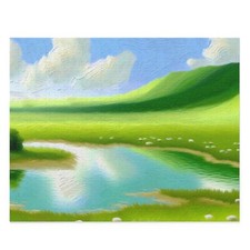 Puzzle 120, 252, 500-Piece Christian Bible Psalm 23 Green Pastures Still Water