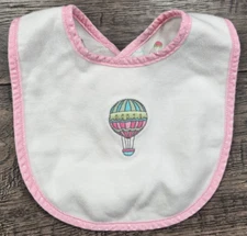 Baby Girl Janie & Jack Pink Hot Air Balloon Baby Bib