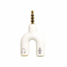 3.5mm Stereo Audio Male to 2 Female Headphone/Mic U Splitter Cable Adapter USA!