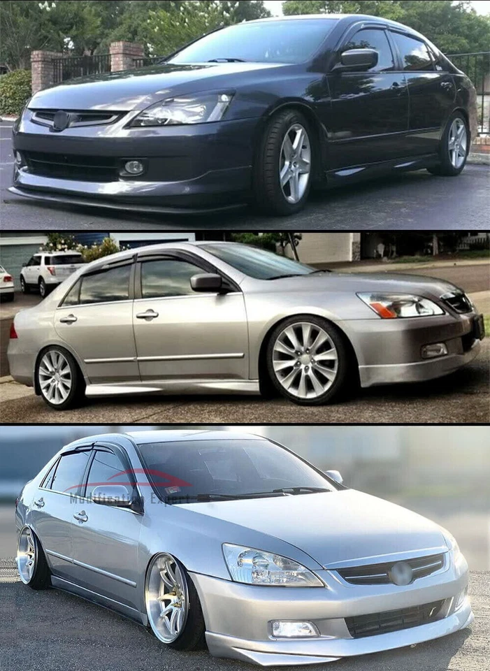 For 2003-2007 Honda Accord 4 Door Sedan Mugen Style Window Visor Sun Rain Guards - Image 3 of 4