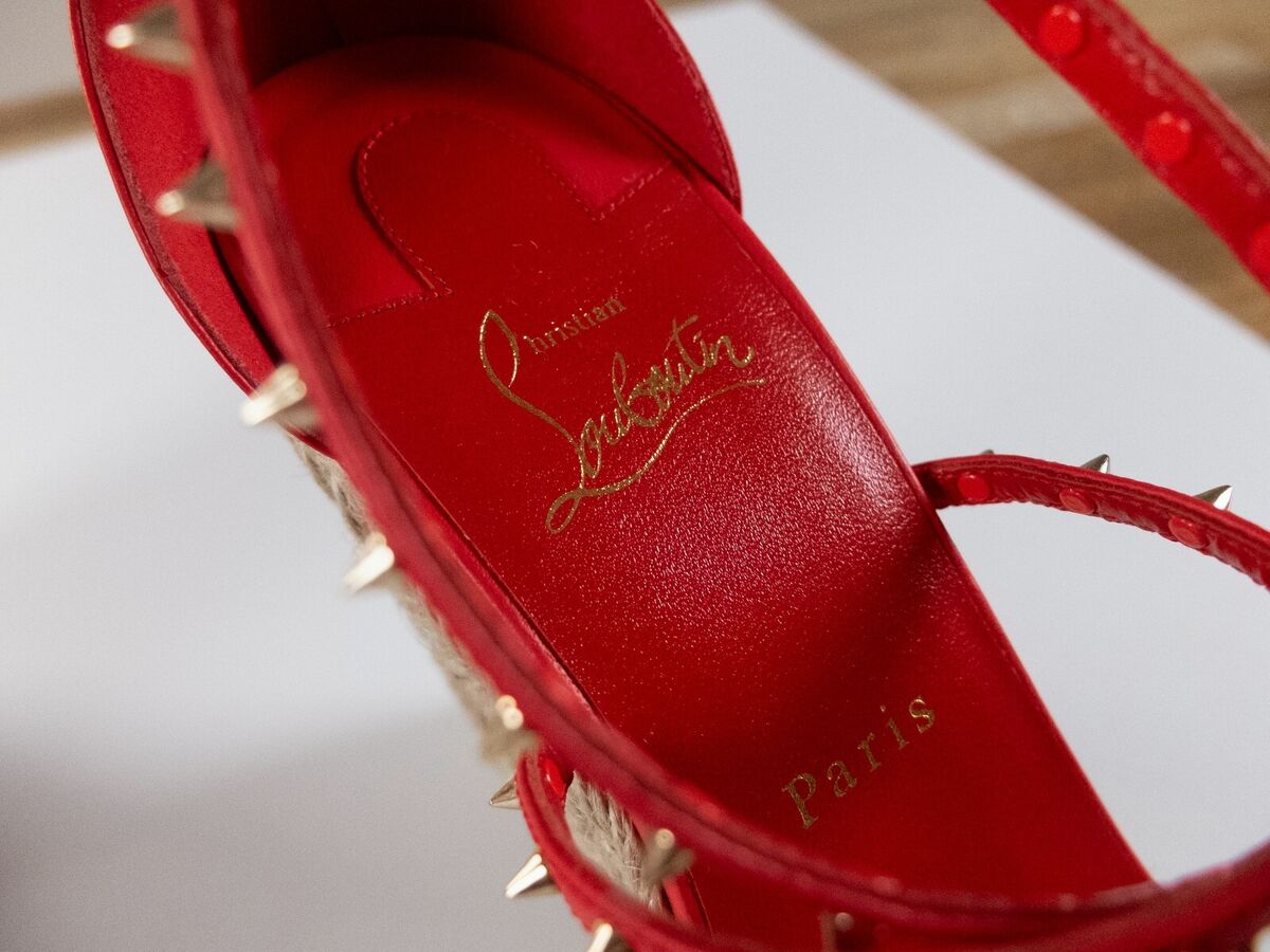 CHRISTIAN LOUBOUTIN Chocazeppa Spikes red espadrille wedge CHRISTIAN LOUBOUTIN Chocazeppa Spikes red espadrille wedge