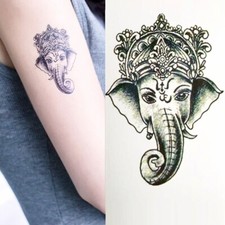 Flash Temporary Adhesive Tattoo Elephant Crown Gift Beach Vacation Party